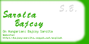 sarolta bajcsy business card